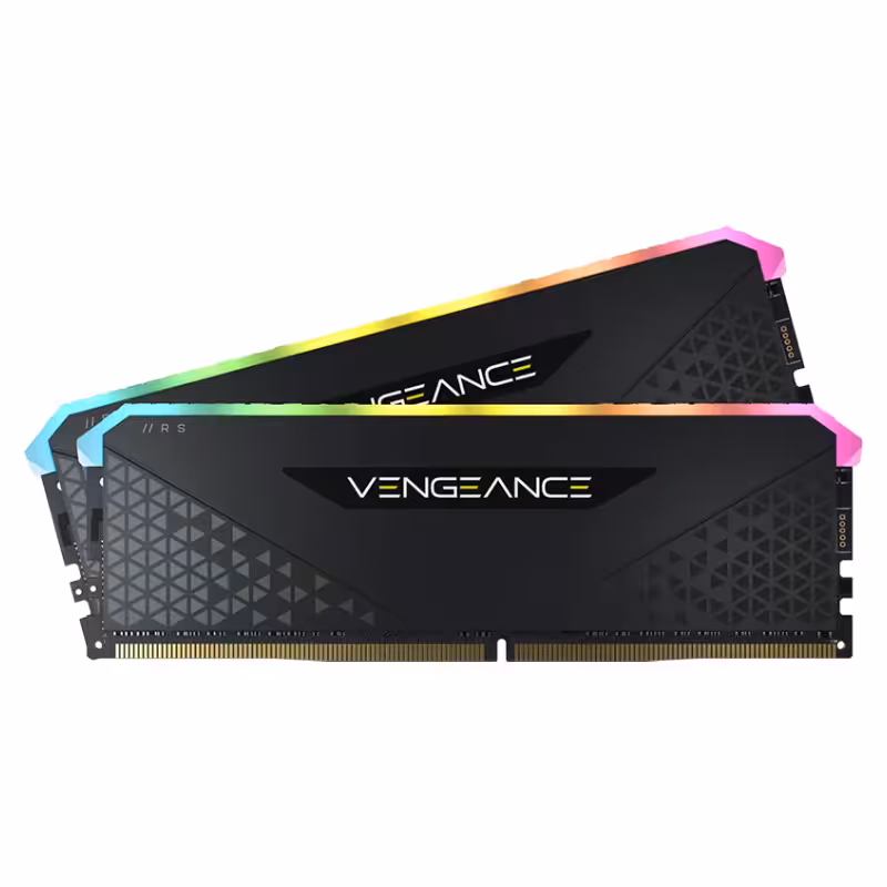 رم کورسیر VENGEANCE RGB RS Black 16GB (8GBx2) 3600MHz CL18