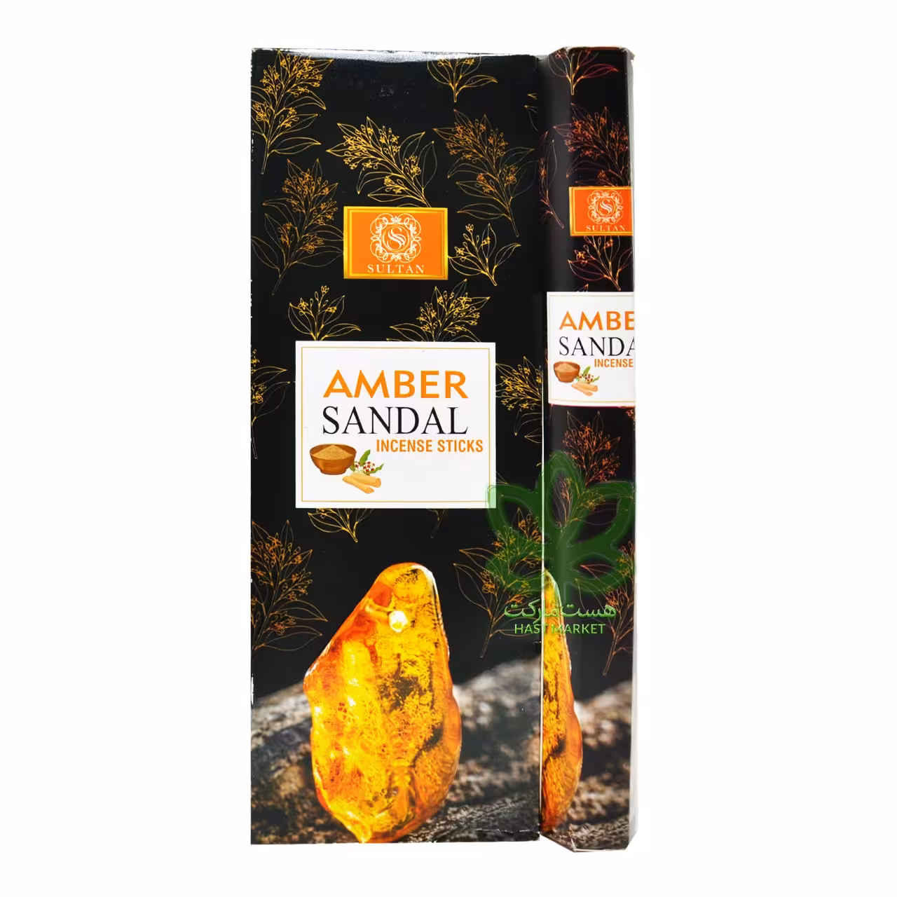 عود هندی رایحه صندل کهربایی ( امبر صندل ) 20 عدد سلطان - sultan