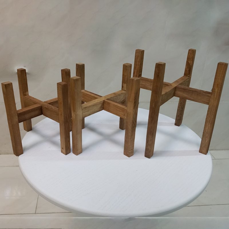 پایه گلدان چوبی سه سایزی 