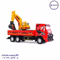 کامیون حمل بیل مکانیکی (ب) درج
