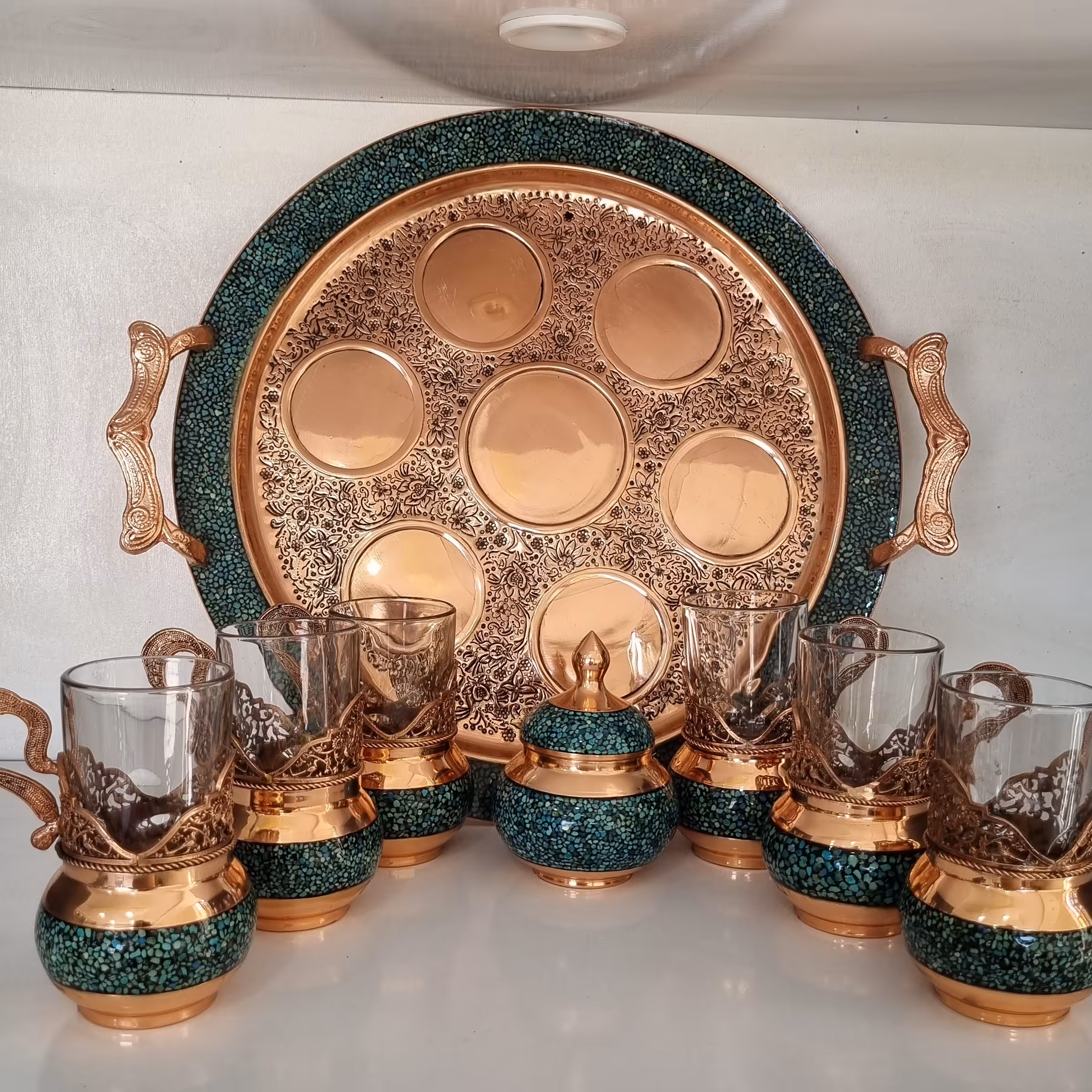 سرویس چای خوری 6نفره فیروزه