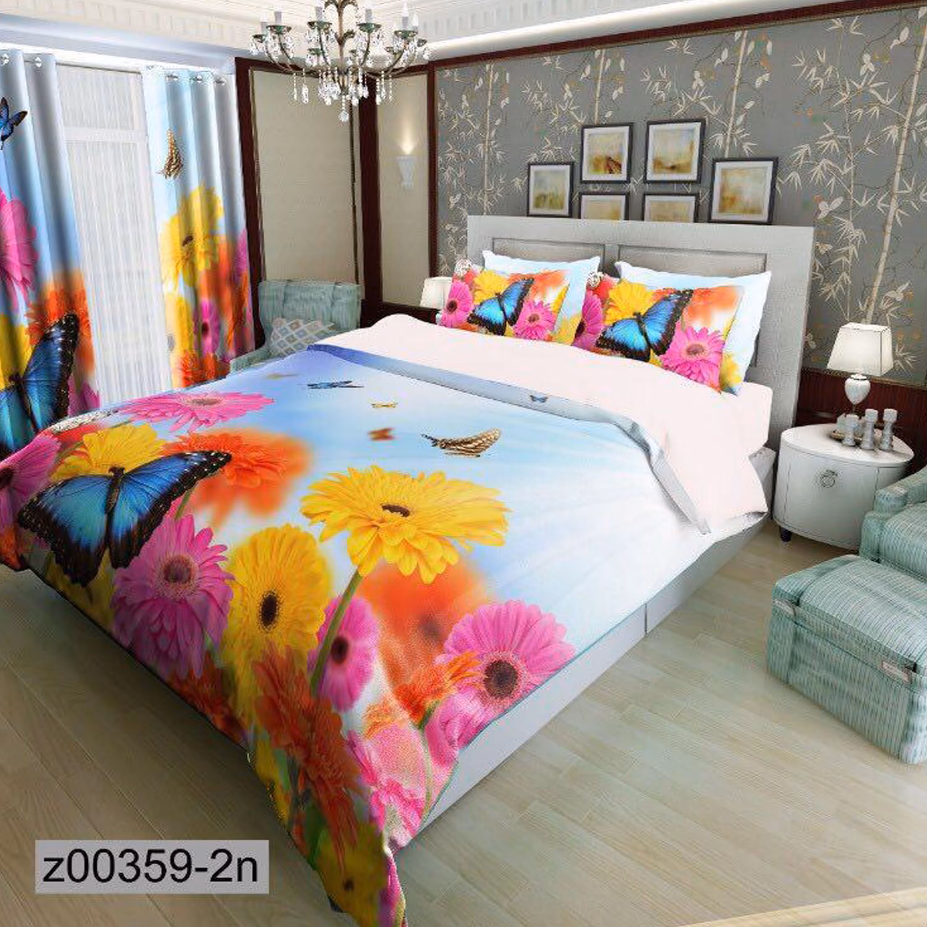 سرویس روتختی 2 نفره تنسل چاپی برندترک لند(Turk Land) z 359