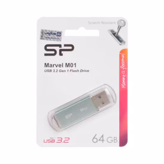 فلش مموری سیلیکون پاور مدل M01 USB3.2 ظرفیت 64 گیگابایت