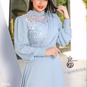 پیراهن شب زنانه حریر پوشیده مدل ترنج