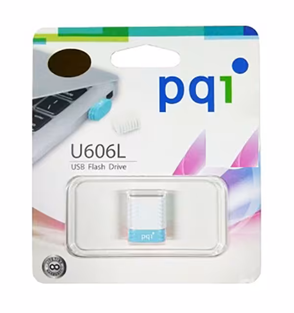فلش 64 گیگ پی کیو آی U606L فیروزه ای