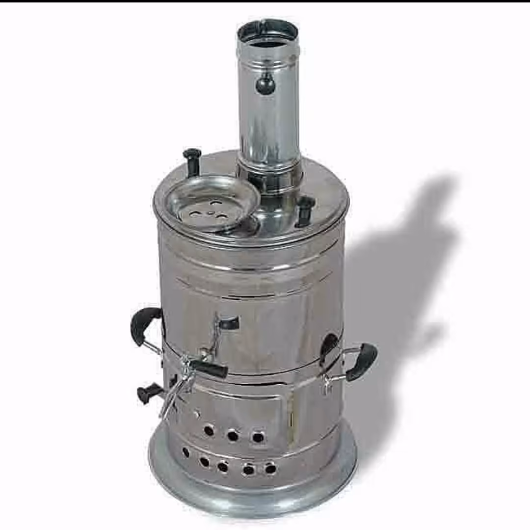 سماور زغالی یا سماور هیزمی استیل ضد زنگ 5 لیتری   (تولید و پخش کننده از درب کارخانه)     ((ارسال رایگان))