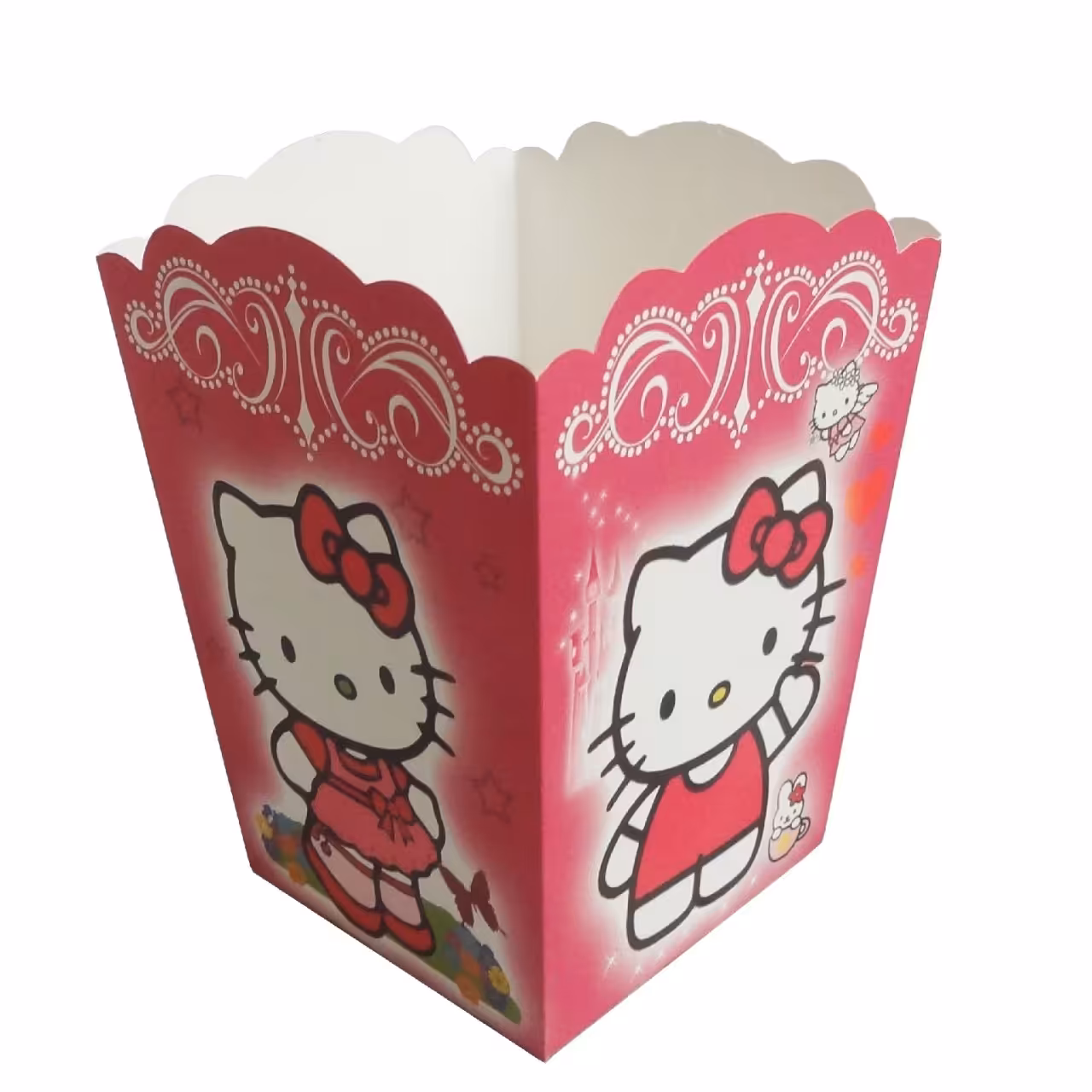 ظرف پاپ کورن کد 001 طرح کیتی بسته 10 عددی