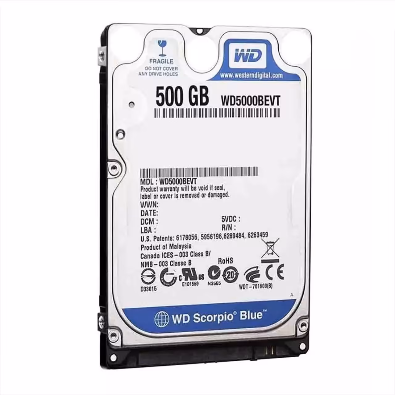 هارد لپتاپی 500 گیگابایت آبی WD