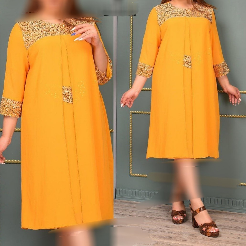پیراهن حراجی زنانه بلند مجلسی سایز بزرگ زنانه شیکلند