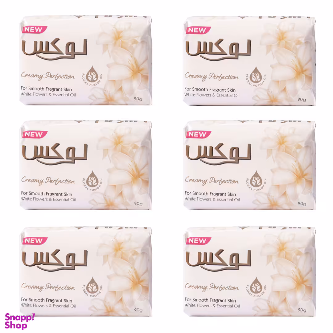 صابون گل های سفيد لوکس مدل Creamy Perfection وزن ۹۰ گرم بسته 6 عددی