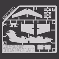 پازل هواپیما  بال عقب و دوبال   (رنگ آبی )  همراه با چسب 