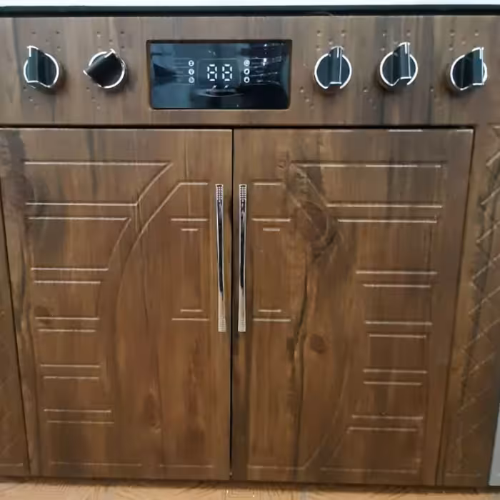 اجاق گاز ام دی اف 5شعله رویه شیشه نشکن گازMDF کمدی