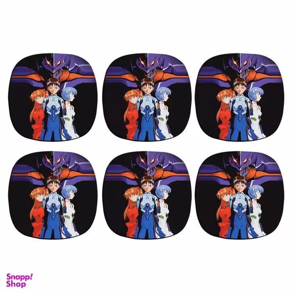 زیرلیوانی ترمه طراحان ایده مدل نئون جنسیس اونگلیون کد strm0568 بسته 6 عددی