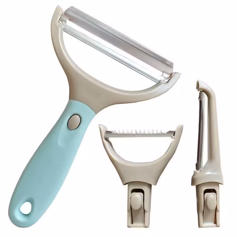 پوست کن مدل Vegetable Peeler سه کاره رنگ فیروزه ای