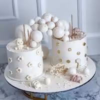 کیک دو عددی سفید