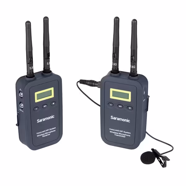 میکروفن بی‌ سیم سارامونیک مدل (Saramonic VmicLink5 HiFi System (RX5 TX5