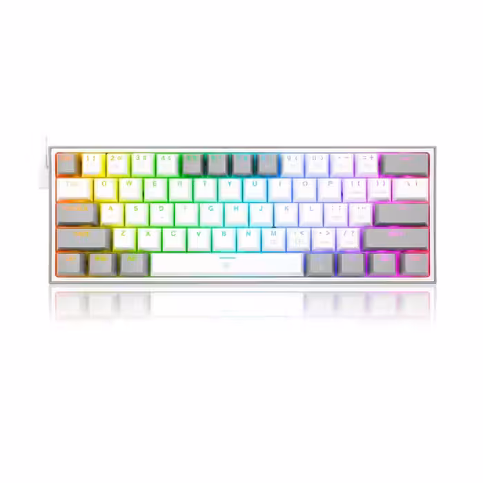 کیبورد مخصوص بازی ردراگون مدل Fizz K617 white and grey