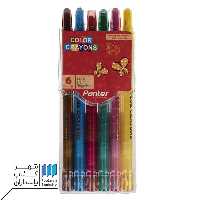 مداد شمعی 6 رنگ با غلاف چرخشی PANTER