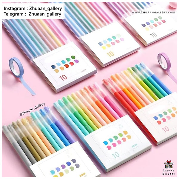 روان نویس نوک نمدی Fineliner Color مینیمال 10 رنگ