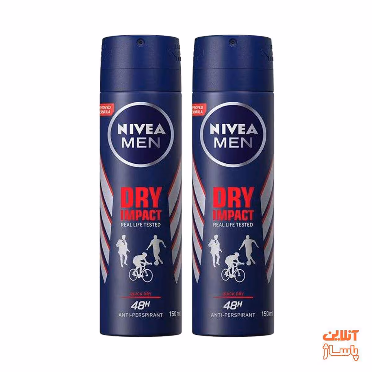 اسپری بدن مردانه نیوآ مدل Dry Impact real life tested حجم 150 میلی لیتر مجموعه 2 عددی