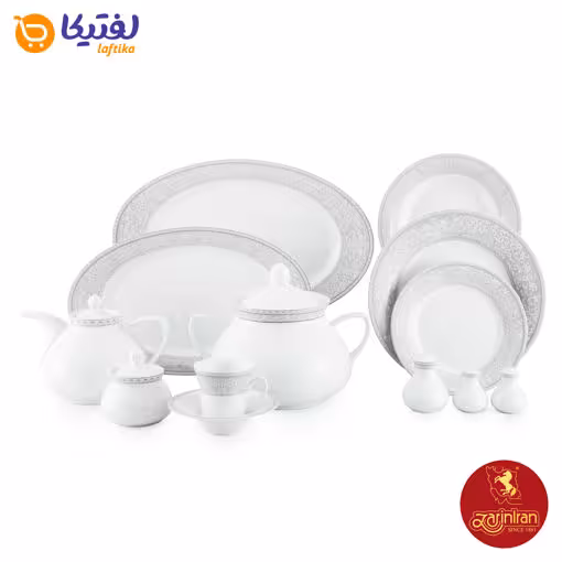 سرویس ورونا طوسی 12 نفره چینی زرین شهرزاد 108 پارچه