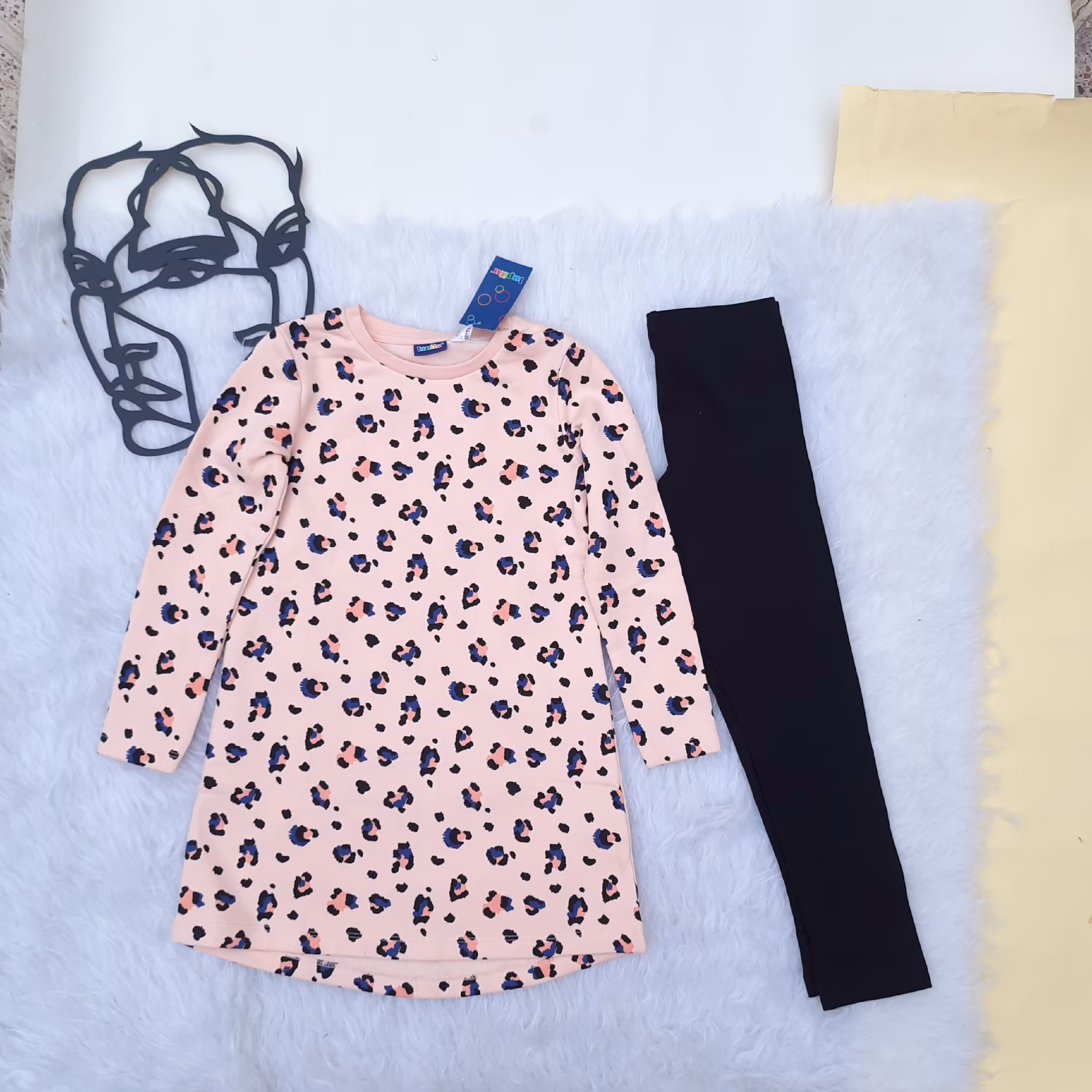 بلوز شلوار ست دخترانه تو کرکی پاییزه زمستانه برند لوپیلوی آلمان سایز 40،45،50