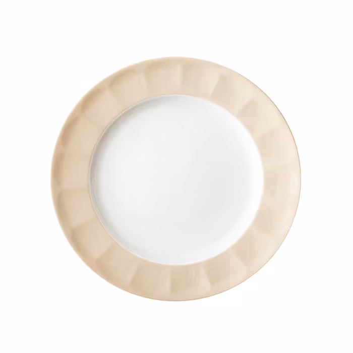 بشقاب تخت 27 سانتیمتری غذاخوری پاستل کرم