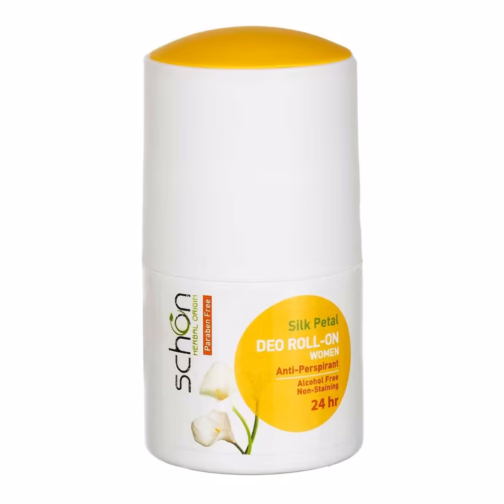 مام زنانه زرد شون Schon مدل سیلک پتال (Silk Petal) | 24 ساعته | 50ml