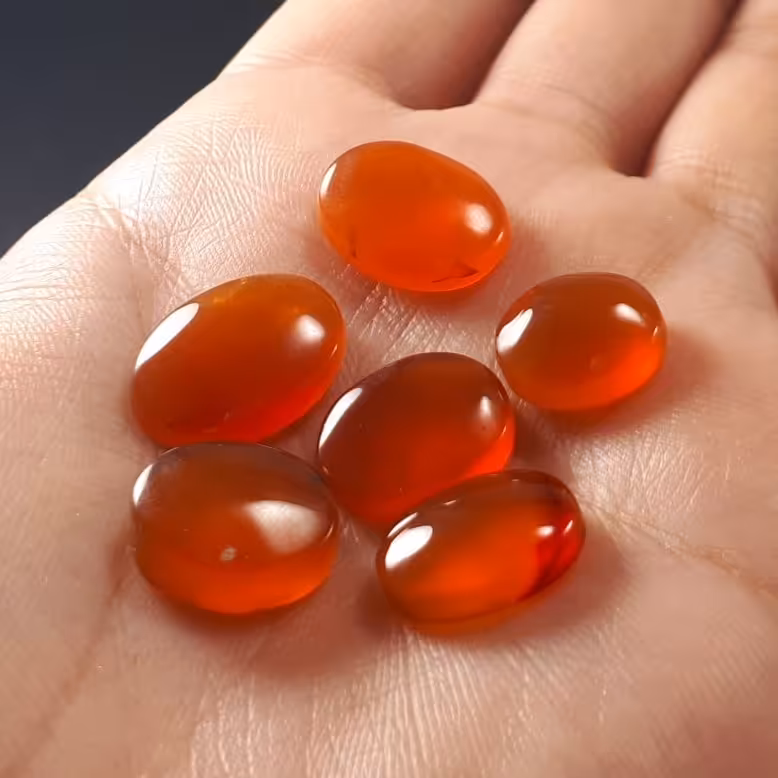 پکیج شش عددی عقیق یمنی پرتقالی کهنه کد: M 617