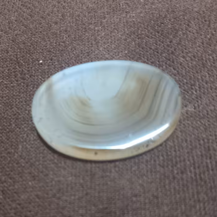 نگین عقیق سفید سلیمانی شن دار کد 13