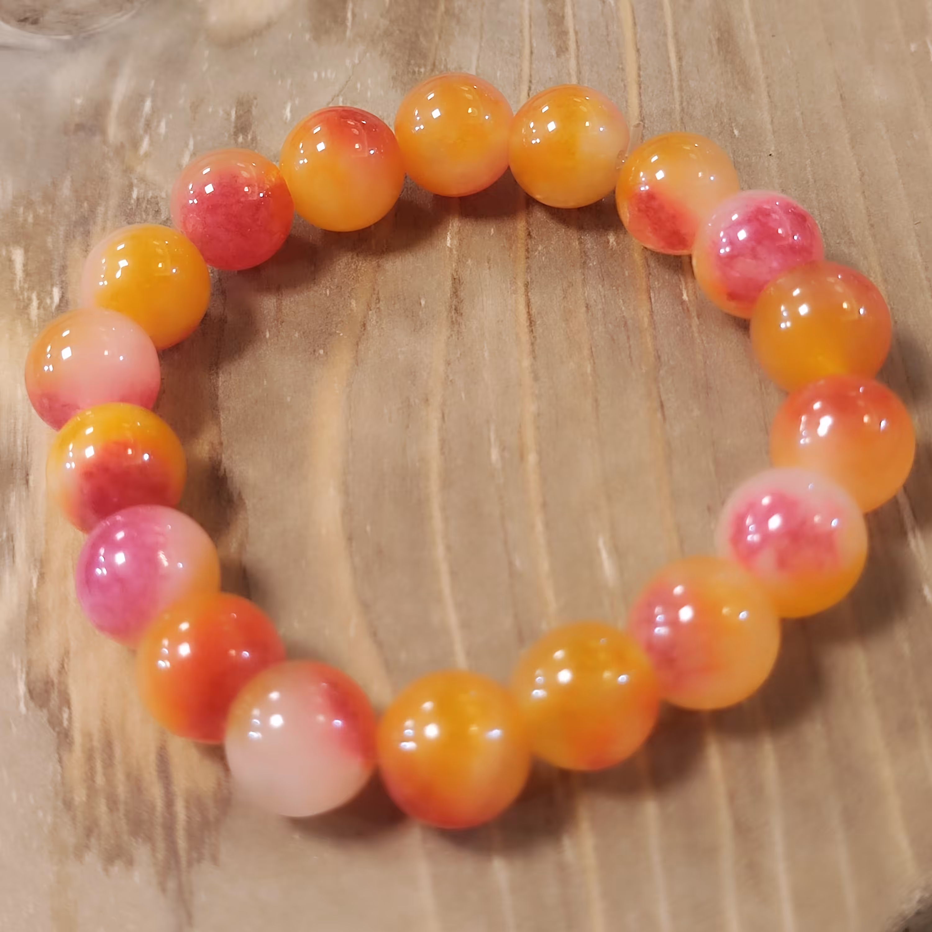 دستبند عقیق هلویی