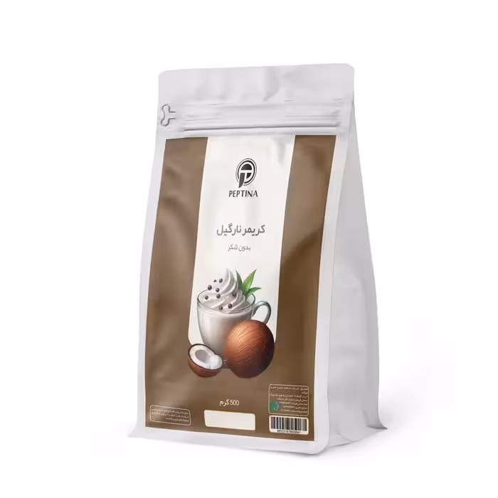 کریمر غیرلبنی بدون شکر با پودر شیر نارگیل پپتینا پاکت 500 گرم