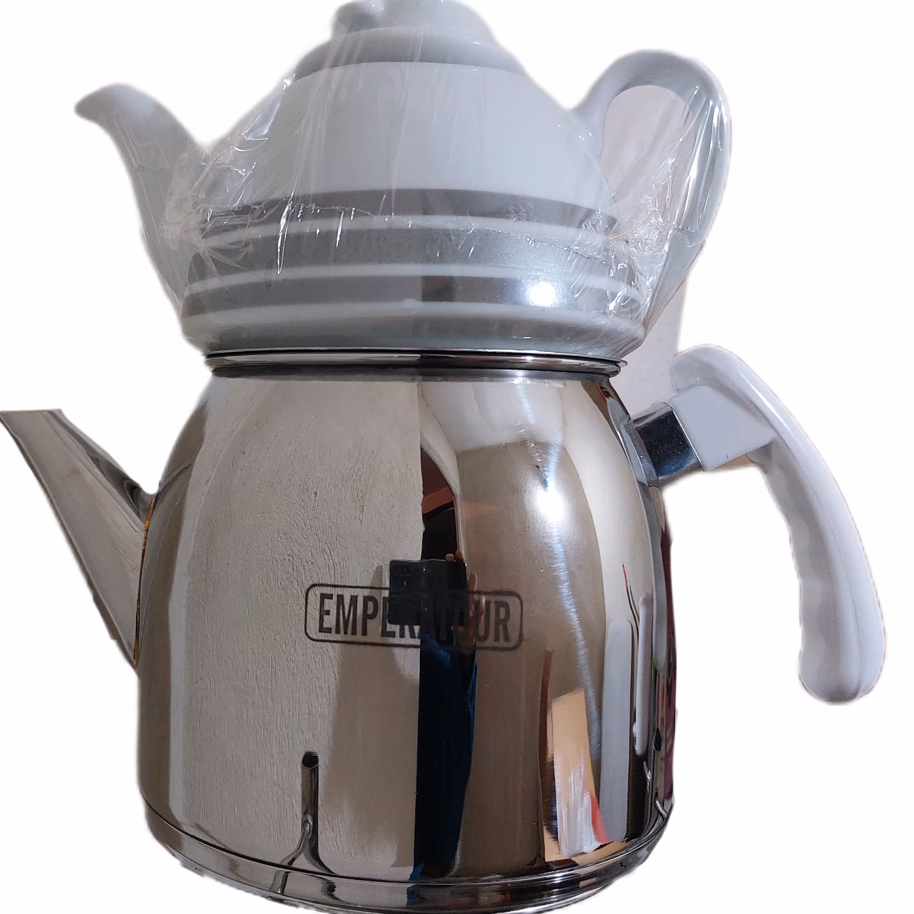 کتری قوری استیل درجه یک دسته دار 3 لیتری