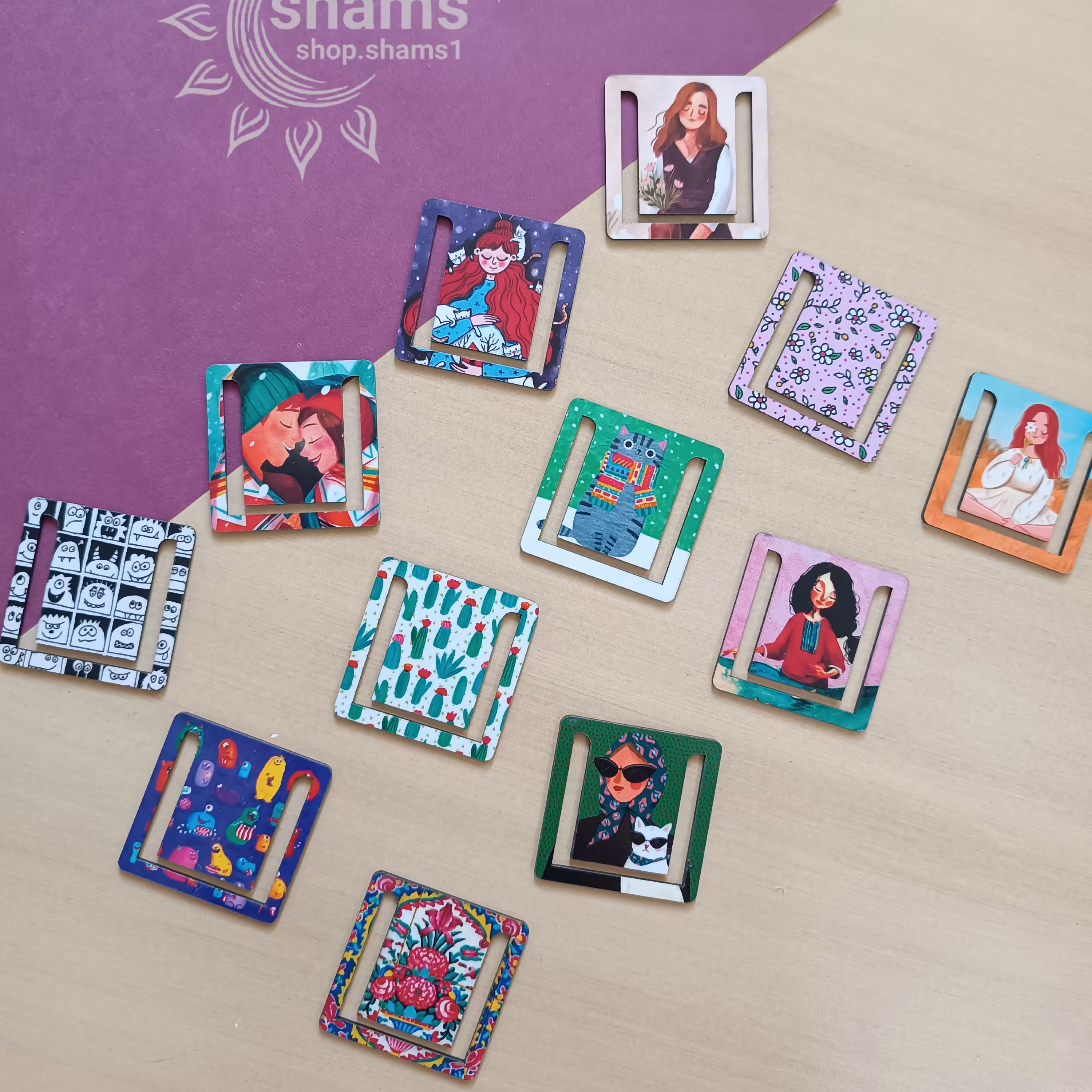 بوکمارک  بوکمارک پنی  نشانه گذار کتاب در دوازده طرح مختلف 