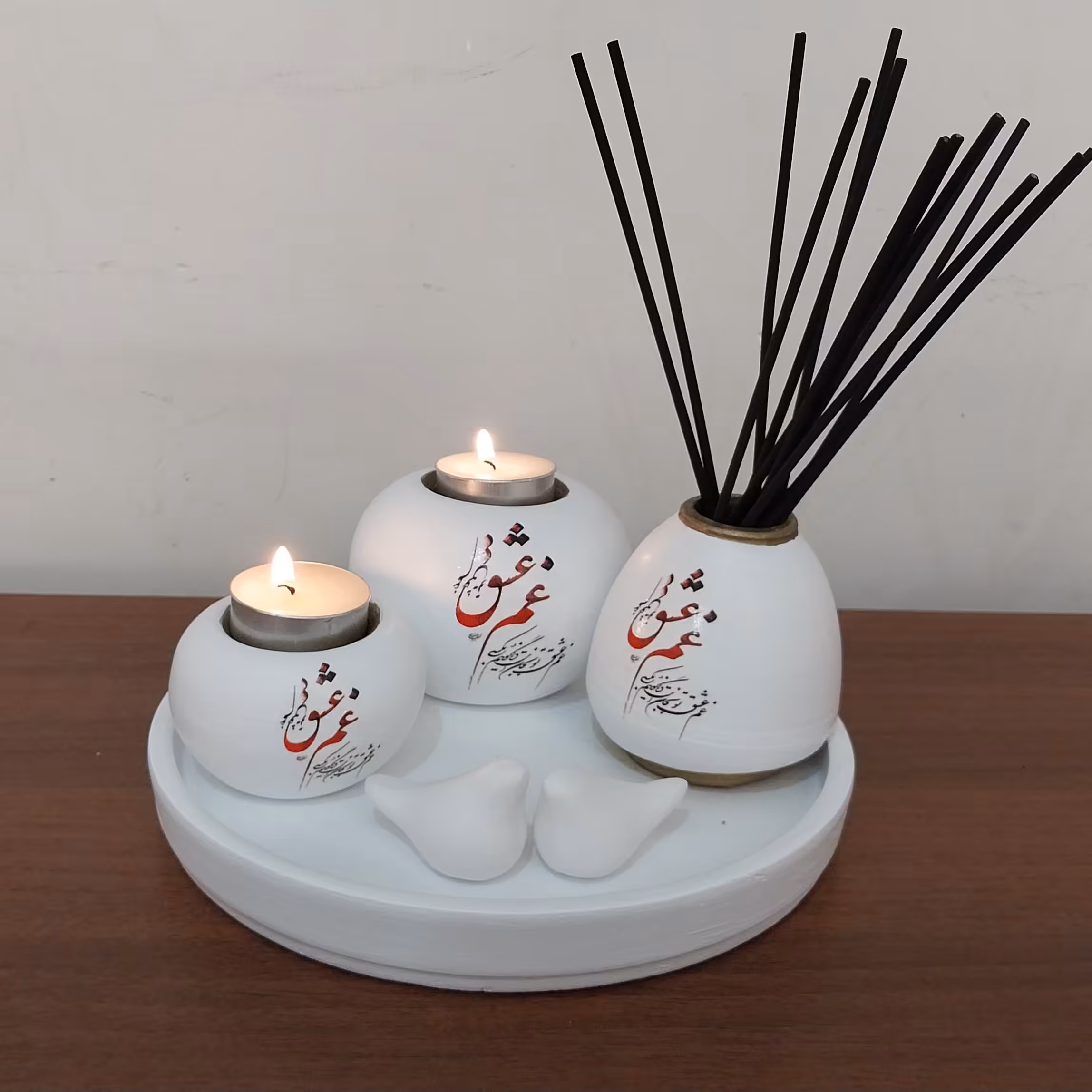 ست دکوری،طرح شعر،رومیزی و ویترینی