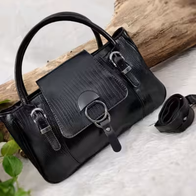 کیف زنانه مجلسی چرم صنعتی براق مدل سرخونه