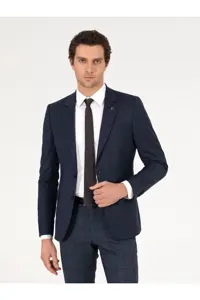 کت آبی مردانه ژاکت FIT SLIM NAVY کاشارل Cacharel