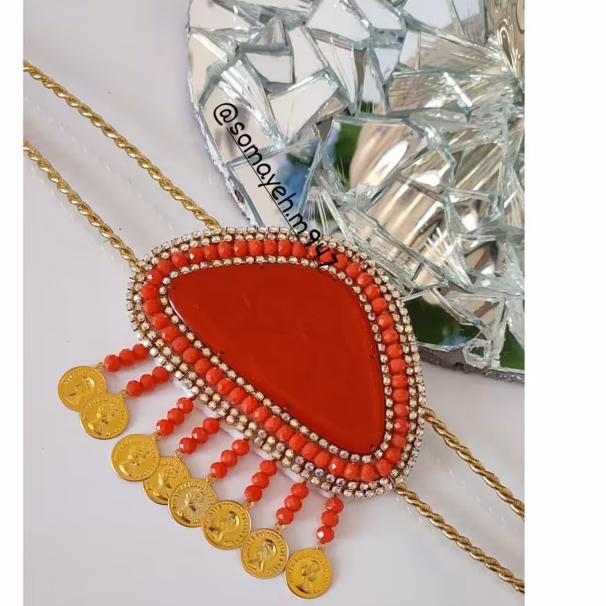 کمربند سنگ رزینی نگین دار