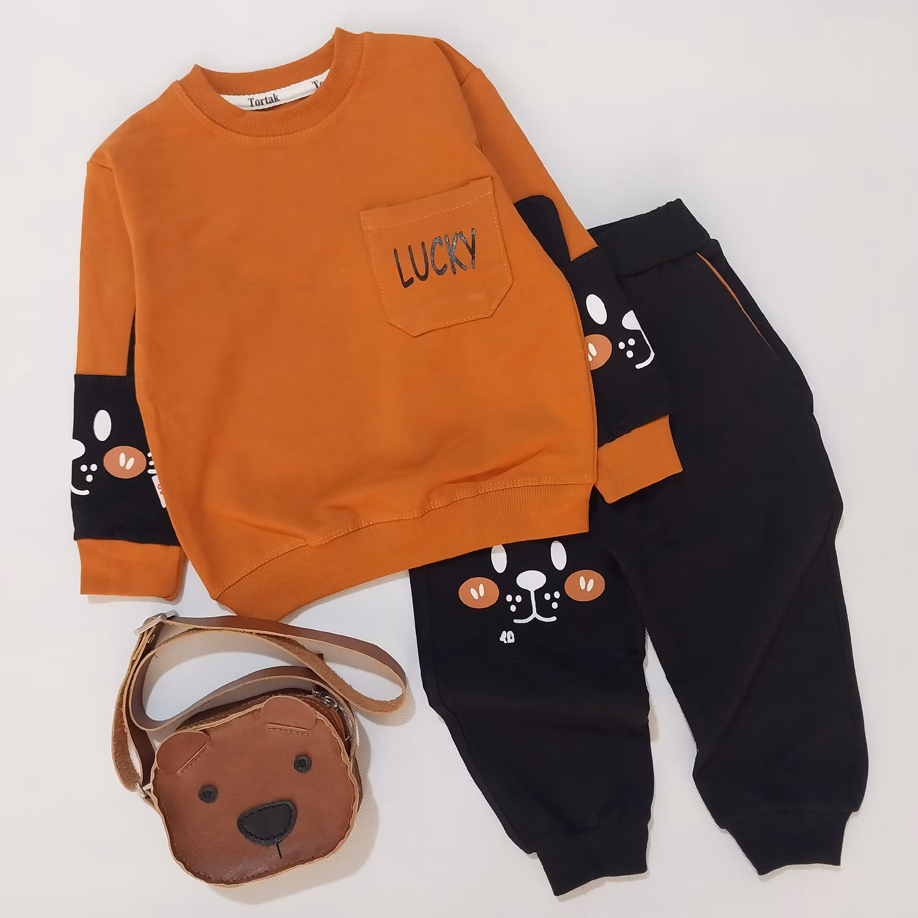 ست بلوز شلوار پسرونه دورس پنبه 1 تا 5 سال 