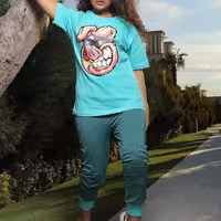 تیشرت آستین کوتاه و شلوار اسلش