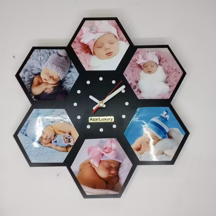 ساعت دیواری عکسدار آذرلاکچری کد pic11