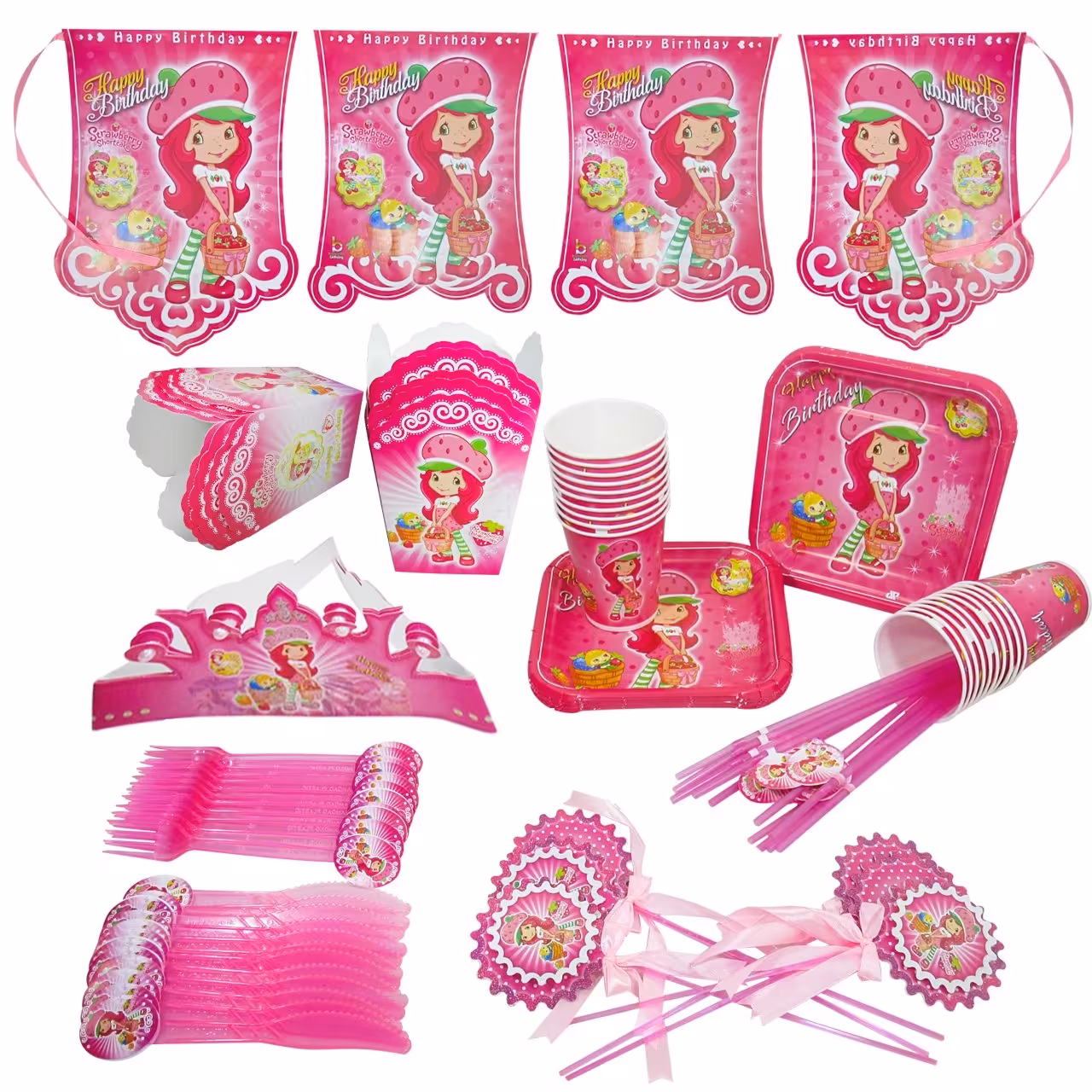 مجموعه 90 عددی تم تولد مدل Strawberry