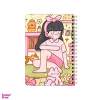 دفترچه یادداشت ۸۰ برگ بامبیلیپ مدل چوبی طرح دختر کد 5867786