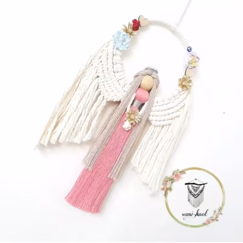 آویز  فرشته مکرومه