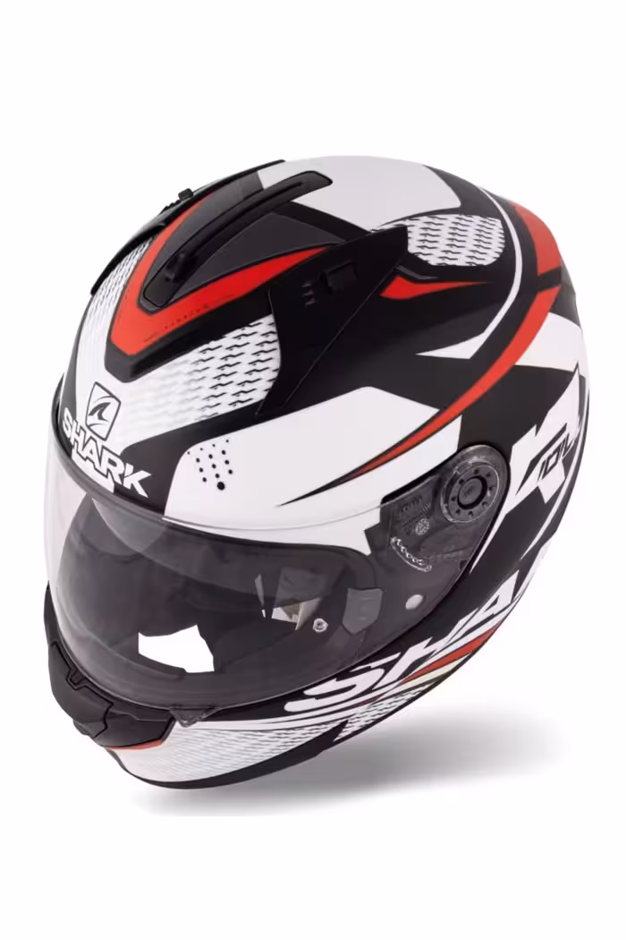 کلاه کاسکت موتورسیکلت مشکی Ridill 12 Stratom خالی ایمنی بسته سیاه خاکستری شارک Shark