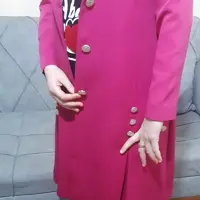 ست مانتو و شلوار کتی  -مناسب سایز37- 38- رنگ سرخابی