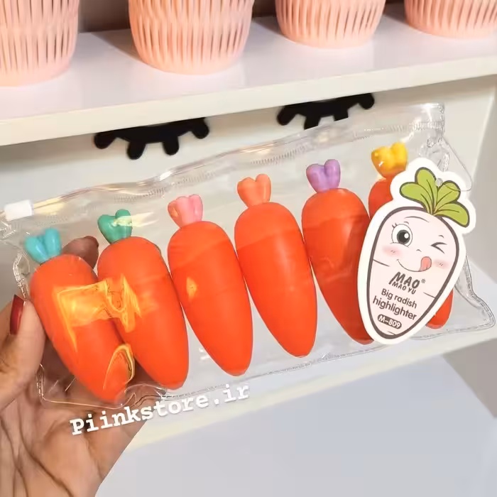 هایلایتر هویج نارنجی 6 رنگ باکیفیت 