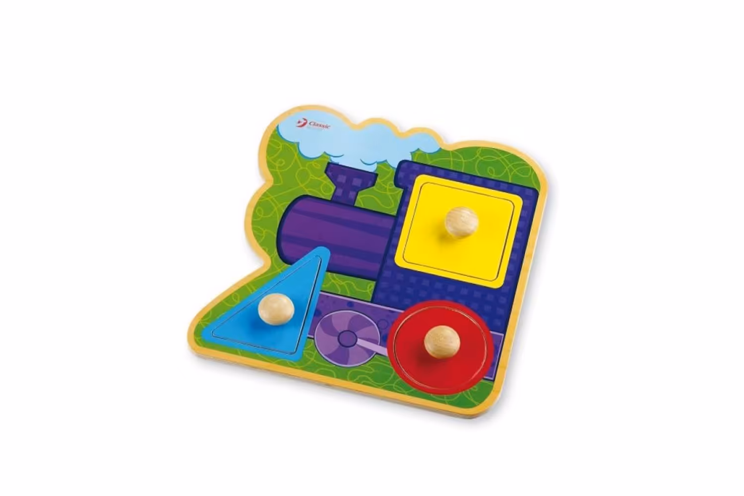جورچین و پازل قطار چوبی Classic World مدل Train Infant Puzzle 2068