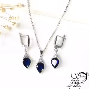 نیمست طرح یاقوت کبود نقره925