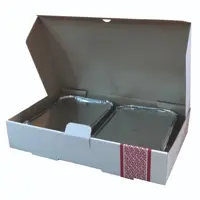 جعبه غذای بیرون بر دو پرسی رنگی بسته 100 عددی
